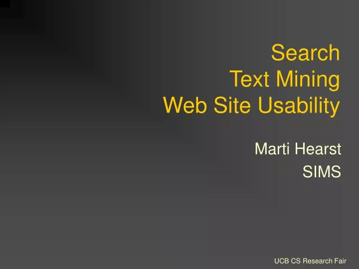 search text mining web site usability