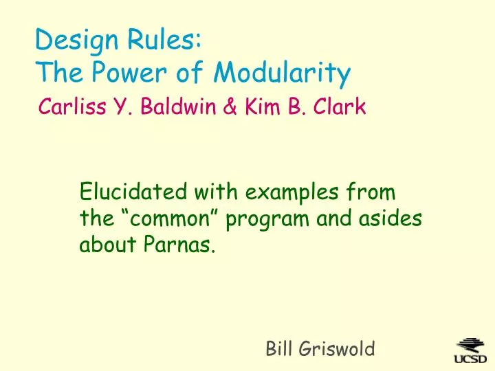 design rules the power of modularity