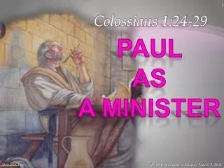 Paul As A Minister