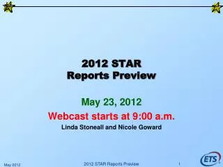 2012 STAR Reports Preview