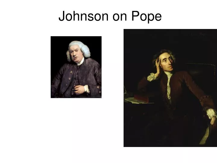 johnson on pope