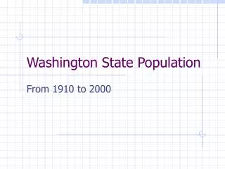 Washington State Population