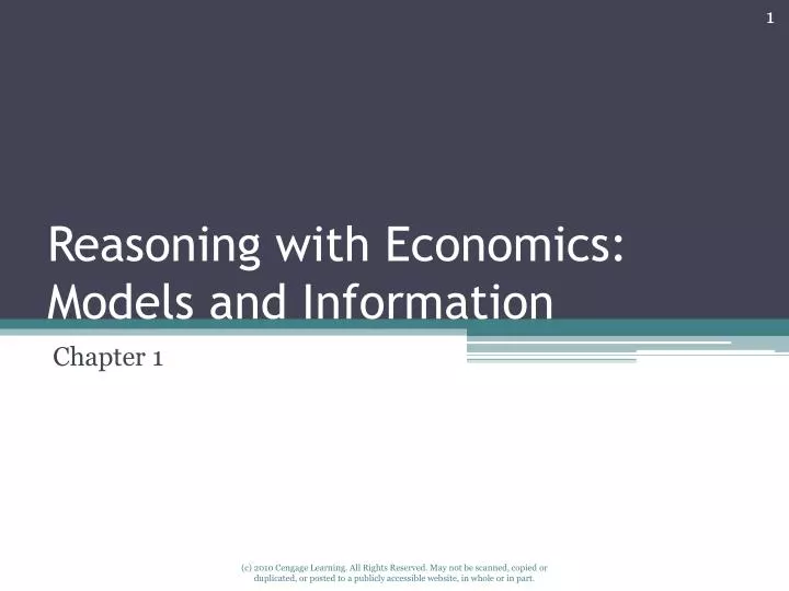 reasoning with economics models and information