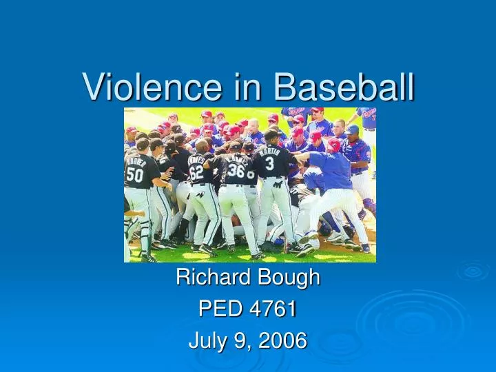 violence in baseball