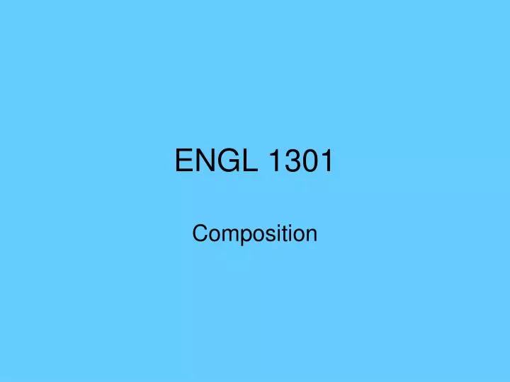 engl 1301