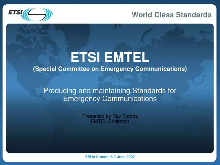 etsi emtel special committee on emergency communications