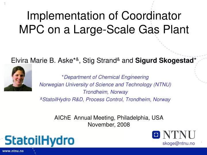 implementation of coordinator mpc on a large scale gas plant