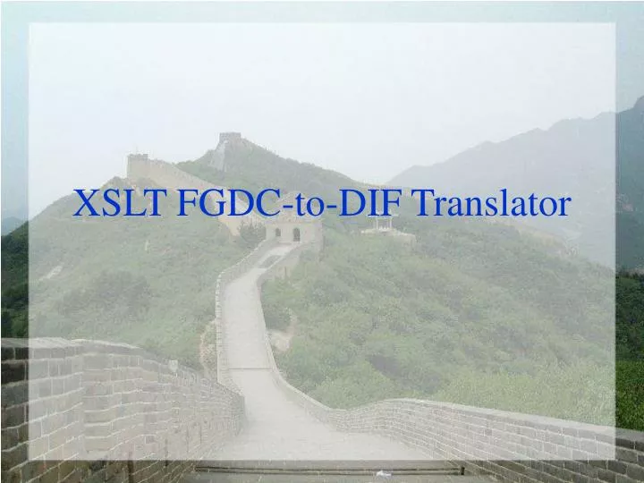 xslt fgdc to dif translator