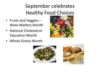 September celebrates Healthy Food Choices