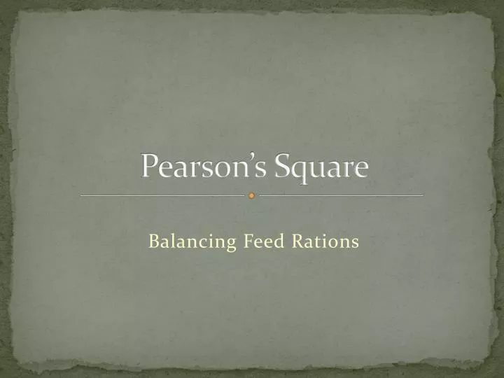 pearson s square