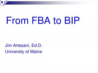 From FBA to BIP