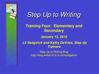 Step Up to Writing