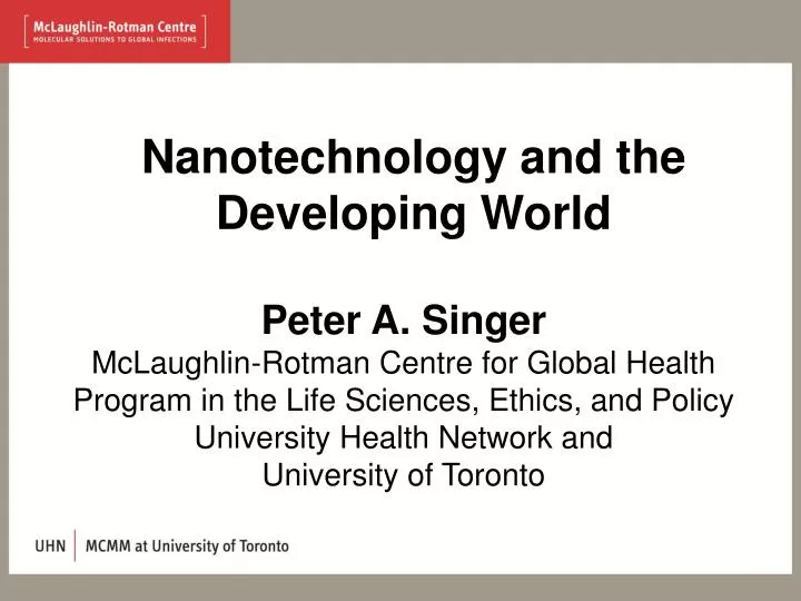 nanotechnology and the developing world