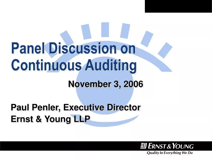 panel discussion on continuous auditing