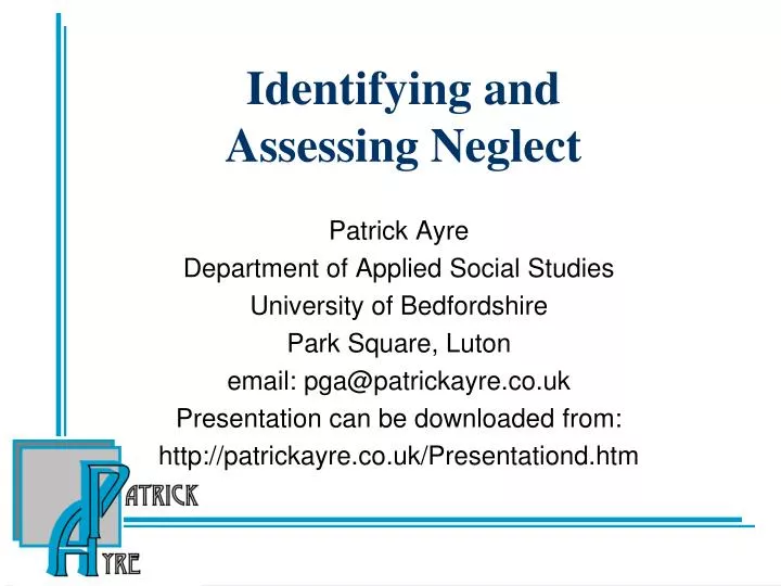 identifying and assessing neglect