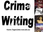 Crime Writing - slide 1