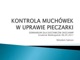 kontrola much wek w uprawie pieczarki