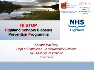 hi stop hi ghland s chools diabe t es preventi o n p rogramme