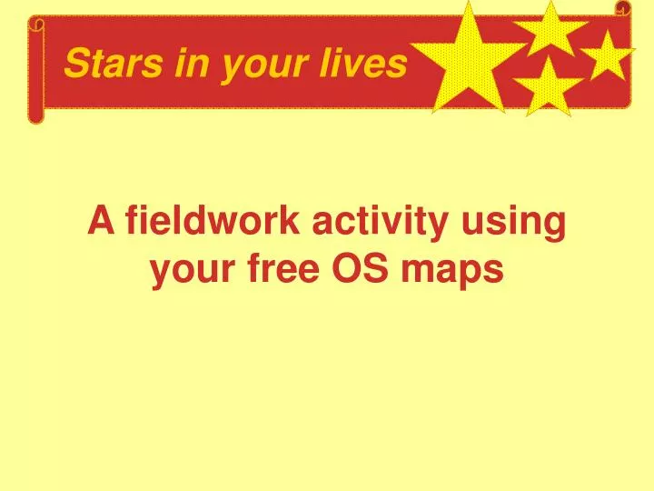 a fieldwork activity using your free os maps