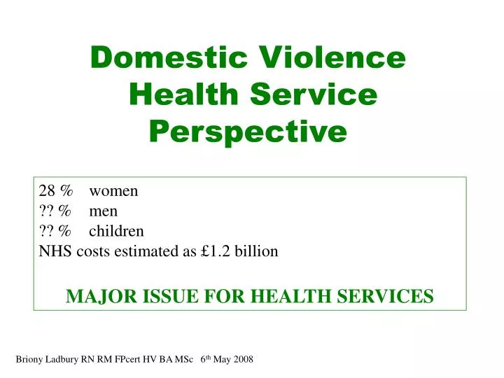 domestic violence health service perspective