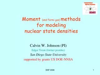 Moment (and Fermi gas) methods for modeling nuclear state densities