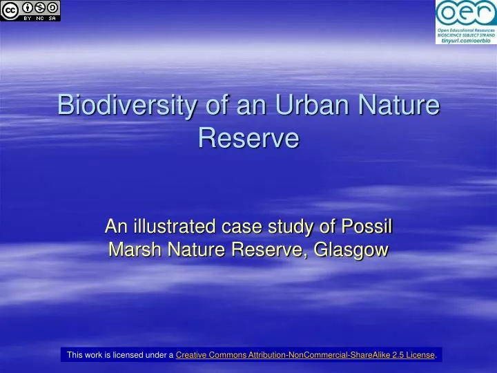 biodiversity of an urban nature reserve