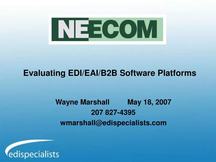 evaluating edi eai b2b software platforms