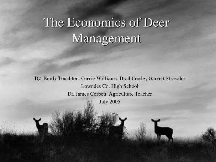 the economics of deer management