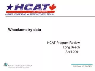 Whackometry data