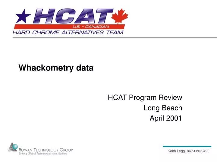 whackometry data