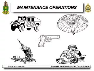 MAINTENANCE OPERATIONS