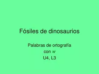f siles de dinosaurios