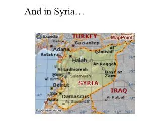 And in Syria…