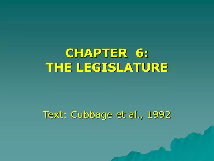 chapter 6 the legislature