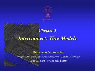 Chapter 3 Interconnect: Wire Models