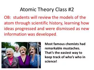 Atomic Theory Class #2
