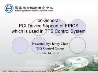 pciGeneral PCI Device Support of EPICS which is used in TPS Control System