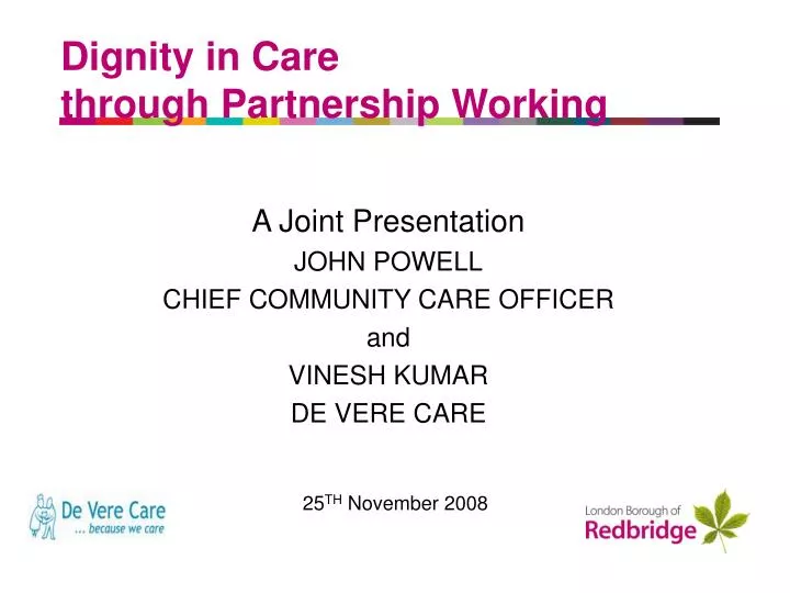 dignity in care through partnership working