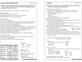 TAXIING/GROUND PROCEDURES