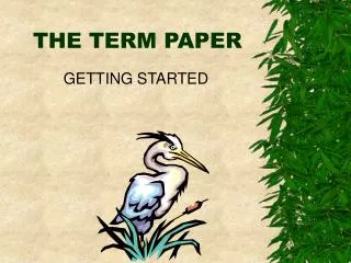 THE TERM PAPER