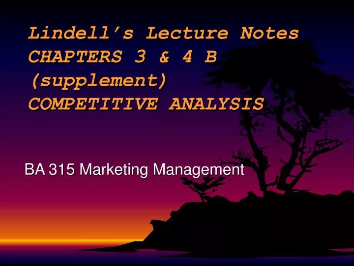 lindell s lecture notes chapters 3 4 b supplement competitive analysis