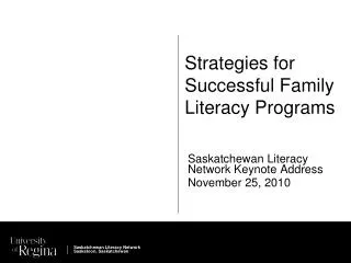 Strategies for Successful Family Literacy Programs