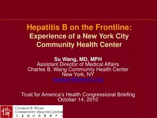 Hepatitis B on the Frontline: Experience of a New York City Community Health Center