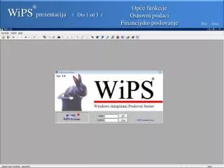 WiPS prezentacija / Dio 1 od 3 / Esc – kraj
