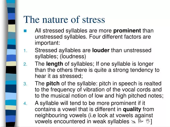 the nature of stress