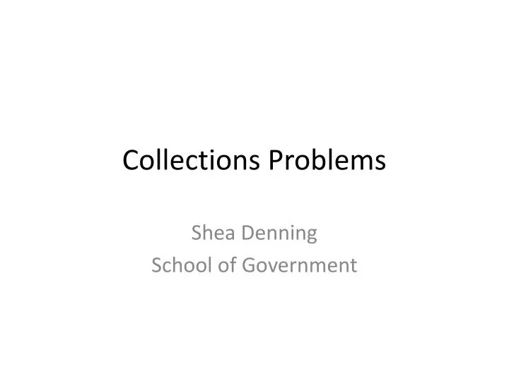 collections problems