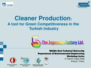 Cleaner Production : A tool for Green Competitiveness in the Turkish Industry