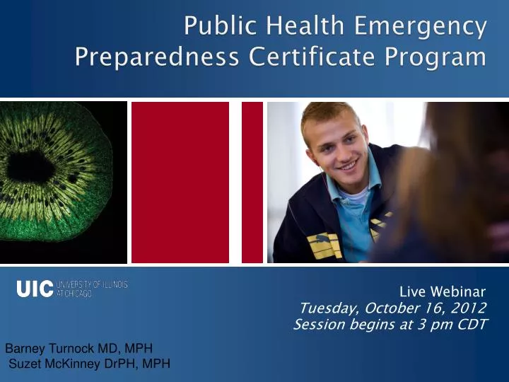 public health emergency preparedness certificate program