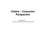 Claims – Consumer Perspective - slide 1