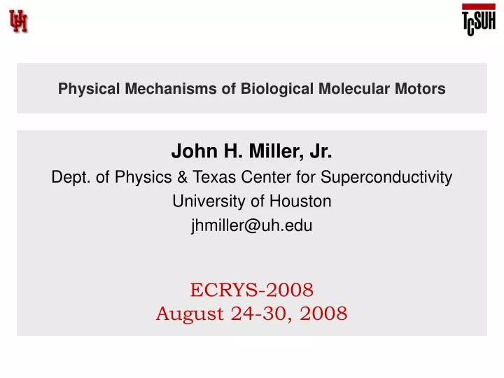 physical mechanisms of biological molecular motors